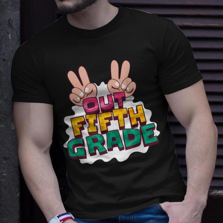 Straight Outta 5Th Grade Last Day Of School Fifth Grade Unisex T-Shirt Gifts for Him