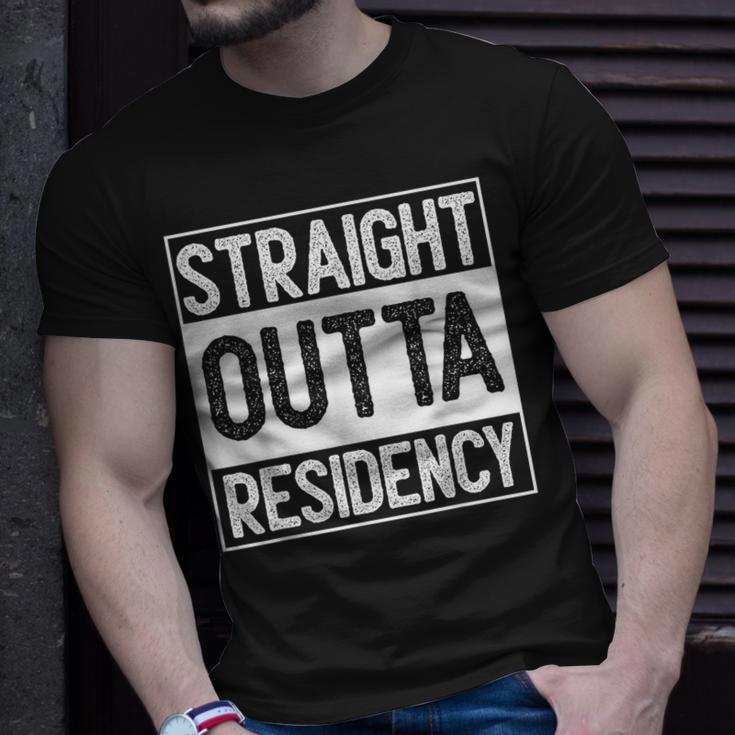 Straight Outta Residency Graduation Medical Degree Unisex T-Shirt Gifts for Him