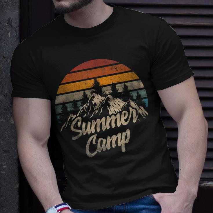 Summer Camp Family Vacation Summer Break Sunset Vintage Unisex T-Shirt Gifts for Him