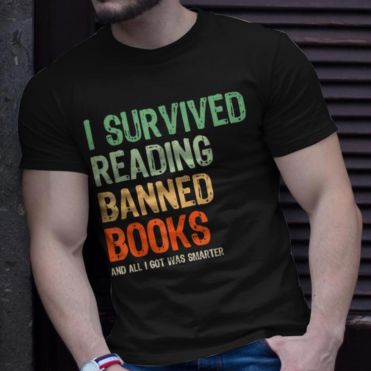 I Survived Reading Banned Books Book Lover Read Banned Books T-Shirt Gifts for Him