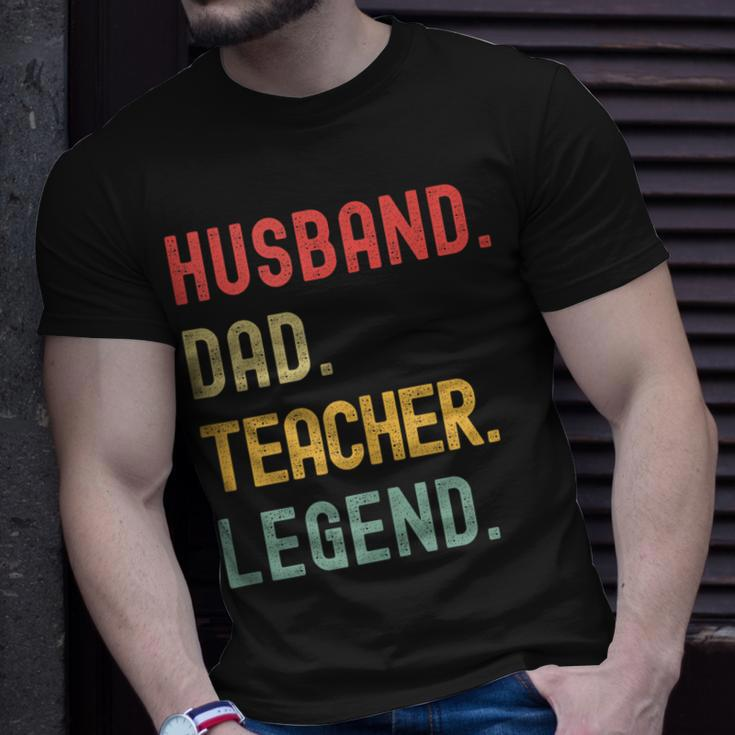 Teacher Husband Dad Legend Retro Vintage Dad Fathers Day Gift For Women Unisex T-Shirt Gifts for Him