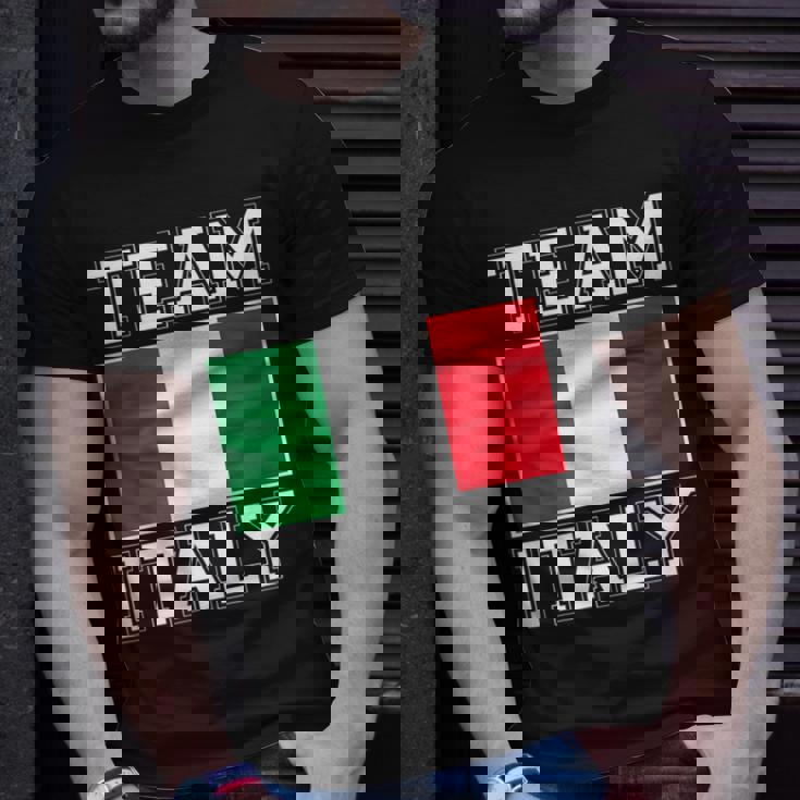 Team Italy Print Italian National Country Flag Italy Unisex T-Shirt Gifts for Him