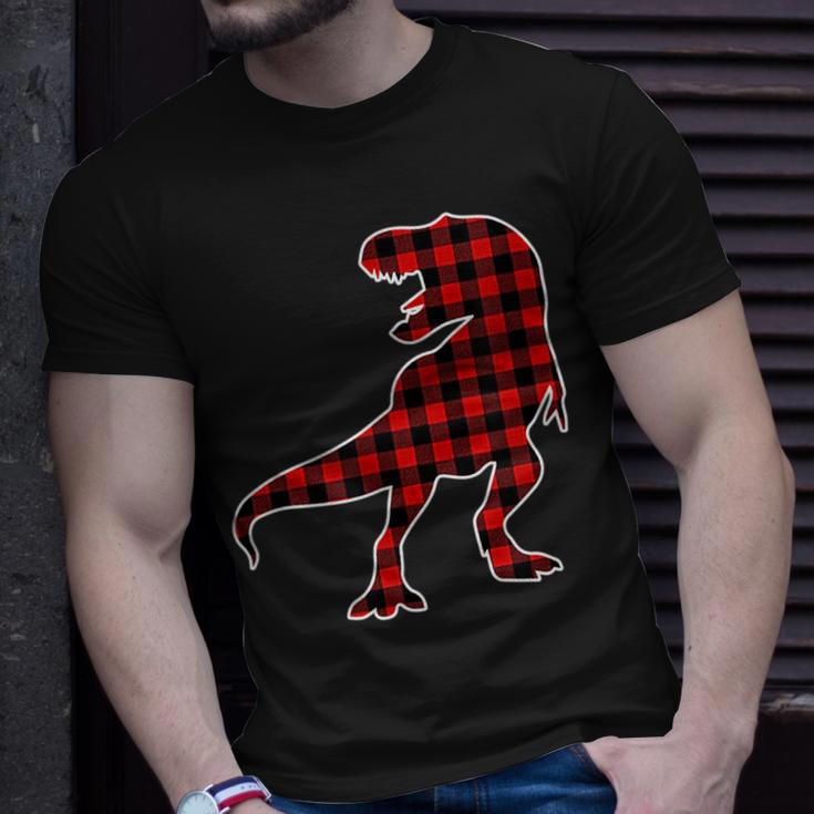 Th Dinosaur Red Buffalo Plaid Costume Dinosaur Lover Gift Gifts For Buffalo Lovers Funny Gifts Unisex T-Shirt Gifts for Him