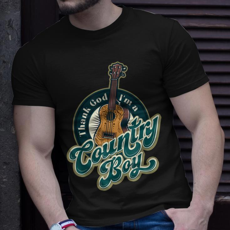 Thank God Im A Countryboy Country Music Hat Cowgirl Band Unisex T-Shirt Gifts for Him