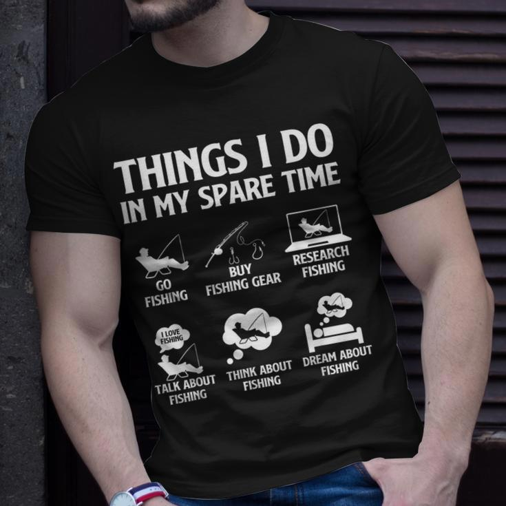 Things I Do In My Spare Time Fishing Boys Bass Fishing T-Shirt Gifts for Him