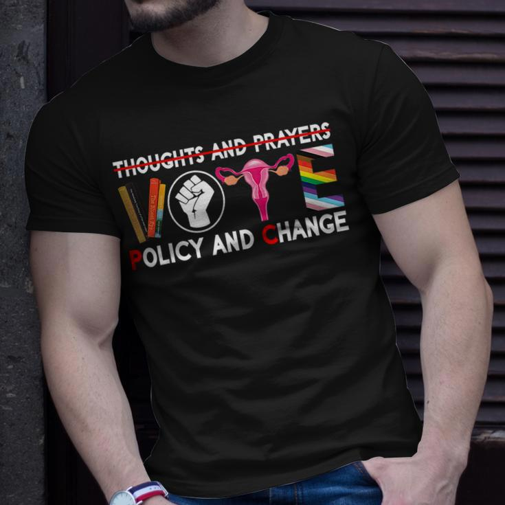 Thoughts And Prayers Vote Policy And Change Equality Rights T-Shirt Gifts for Him