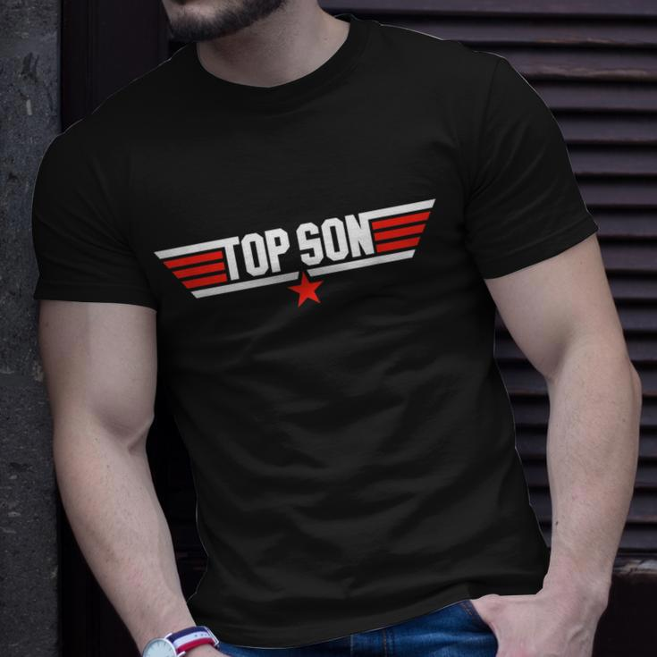 Top Son Funny Cool 80S 1980S Boys Men Father Fathers Day Unisex T-Shirt Gifts for Him