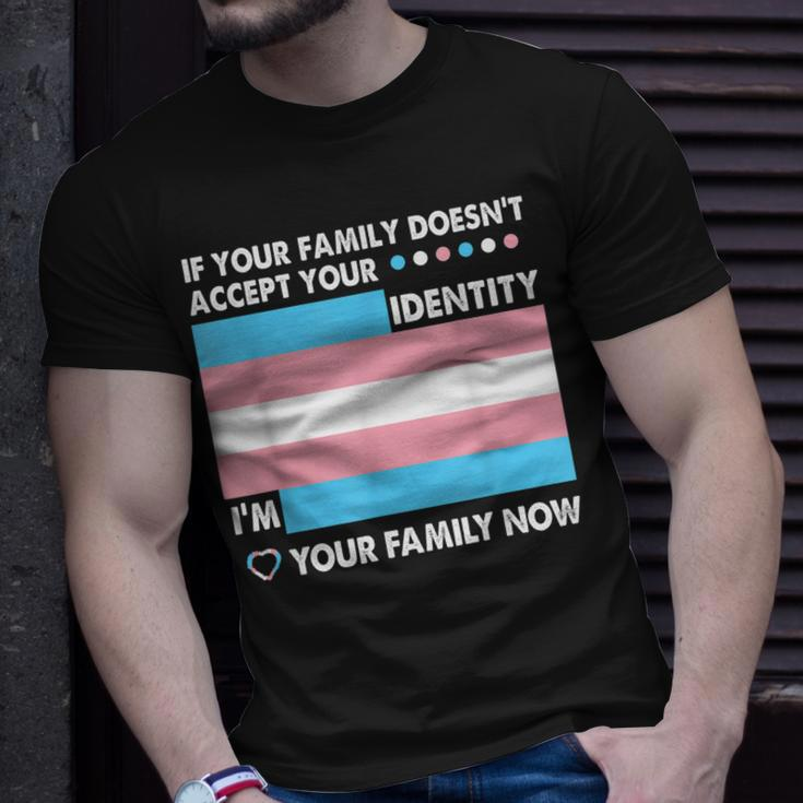 Transgender Support Funny Trans Dad Mom Lgbt Ally Pride Flag Gift For Women Unisex T-Shirt Gifts for Him