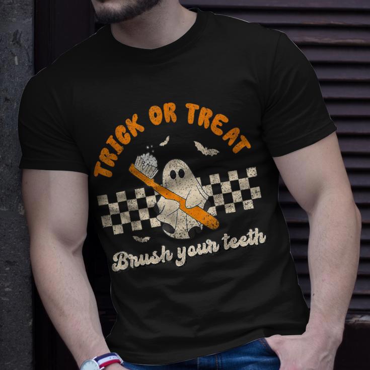 Trick Or Treat Brush Your Th Dentist Halloween Costume T-Shirt Gifts for Him