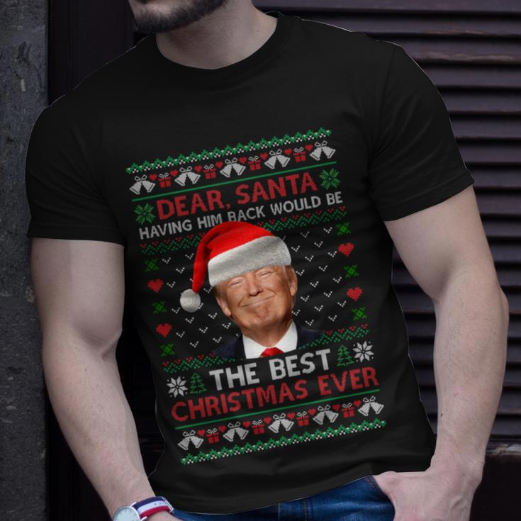 Trump Back Would Be The Best Christmas Ever Ugly Sweater Pjs T-Shirt Gifts for Him