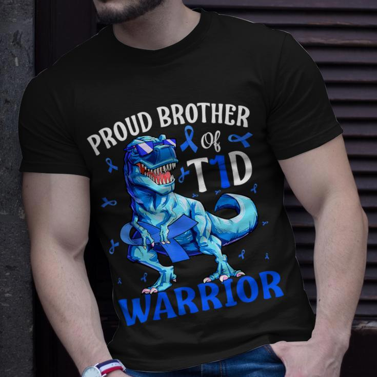Type 1 Diabetes Proud Brother Of A T1d Warrior T-Shirt Gifts for Him