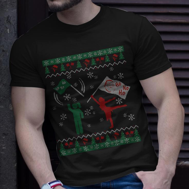 Ugly Christmas Sweater Color Guard Winter Guard T-Shirt Gifts for Him
