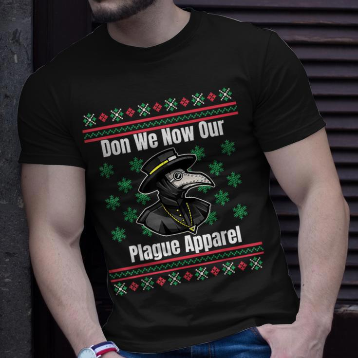 Ugly Christmas Sweater Style Plague Doctor T-Shirt Gifts for Him