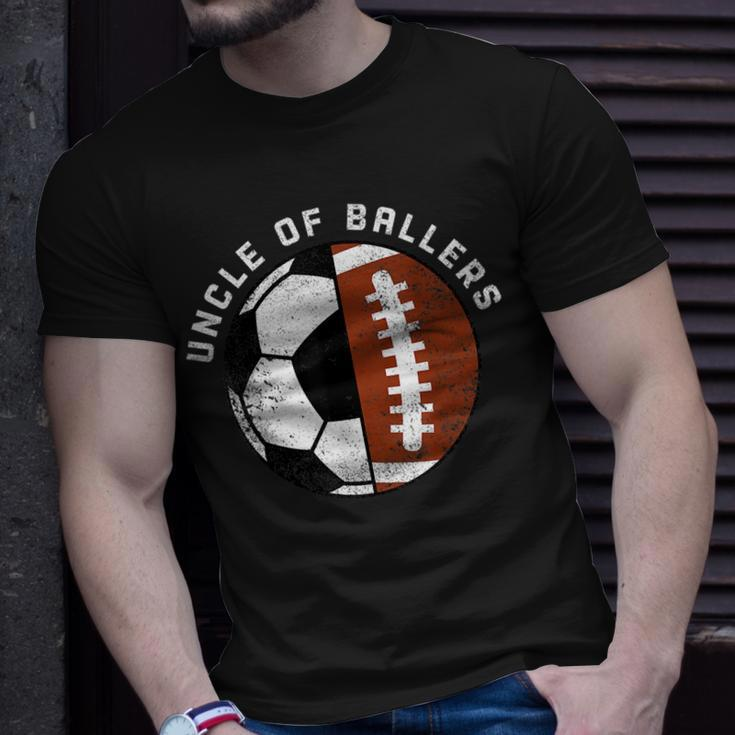 Uncle Of Ballers Funny Soccer Football Uncle Unisex T-Shirt Gifts for Him