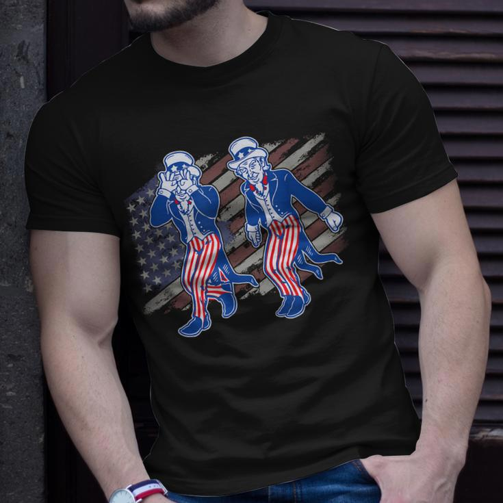 Uncle Sam Griddy 4Th Of July Independence Day American Flag Unisex T-Shirt Gifts for Him