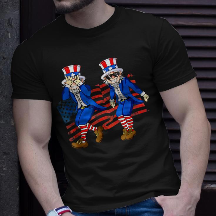 Uncle Sam Griddy Dance Funny 4Th Of July American Us Flag Unisex T-Shirt Gifts for Him
