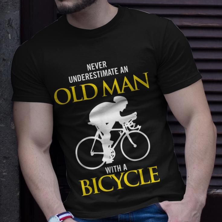 Never Underestimate An Old Man With A Bicycle Ride T-Shirt Gifts for Him