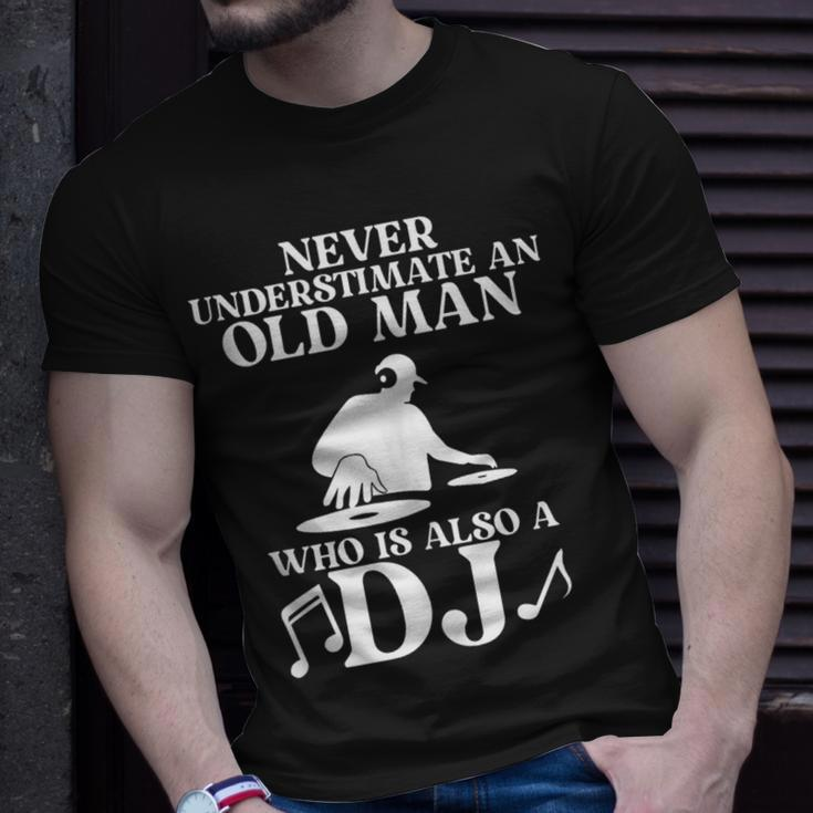 Never Underestimate An Old Man Who Is Also A Dj Music T-Shirt Gifts for Him