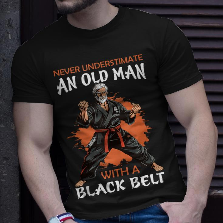Never Underestimate Old Man Judo Fighter Judoka Martial Arts T-Shirt Gifts for Him