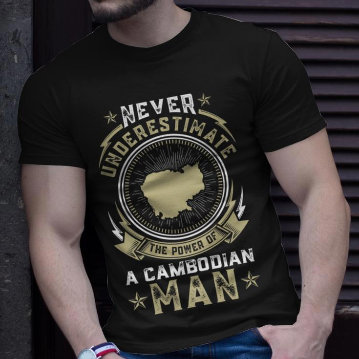 Never Underestimate The Power Of A Cambodian Man T-Shirt Gifts for Him