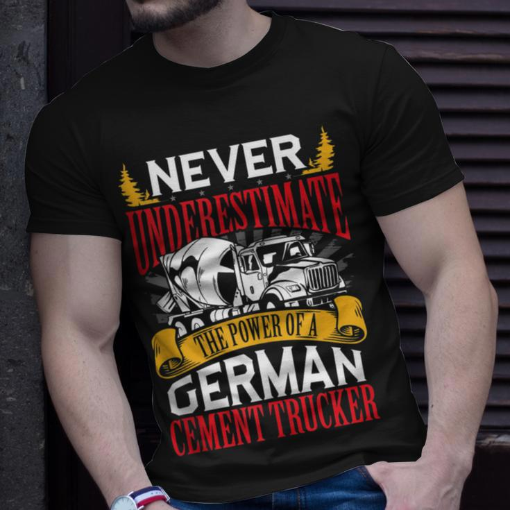 Never Underestimate The Power Of A German Cement Trucker T-Shirt Gifts for Him