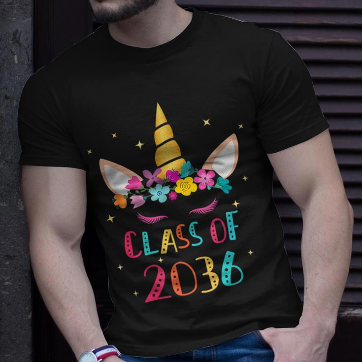 Unicorn Class Of 2036 Kindergarten Grow With Me Graduation Unisex T-Shirt Gifts for Him