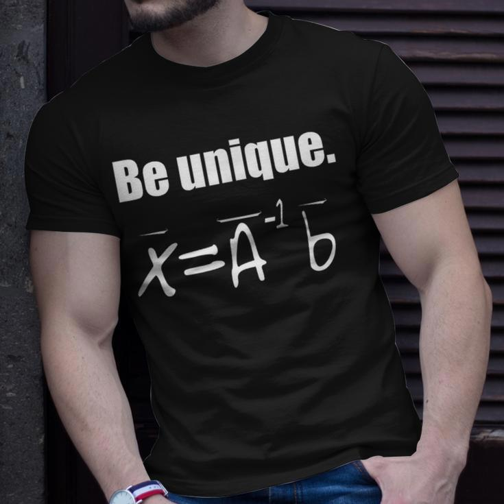 Be Unique Linear Algebra T-Shirt Gifts for Him