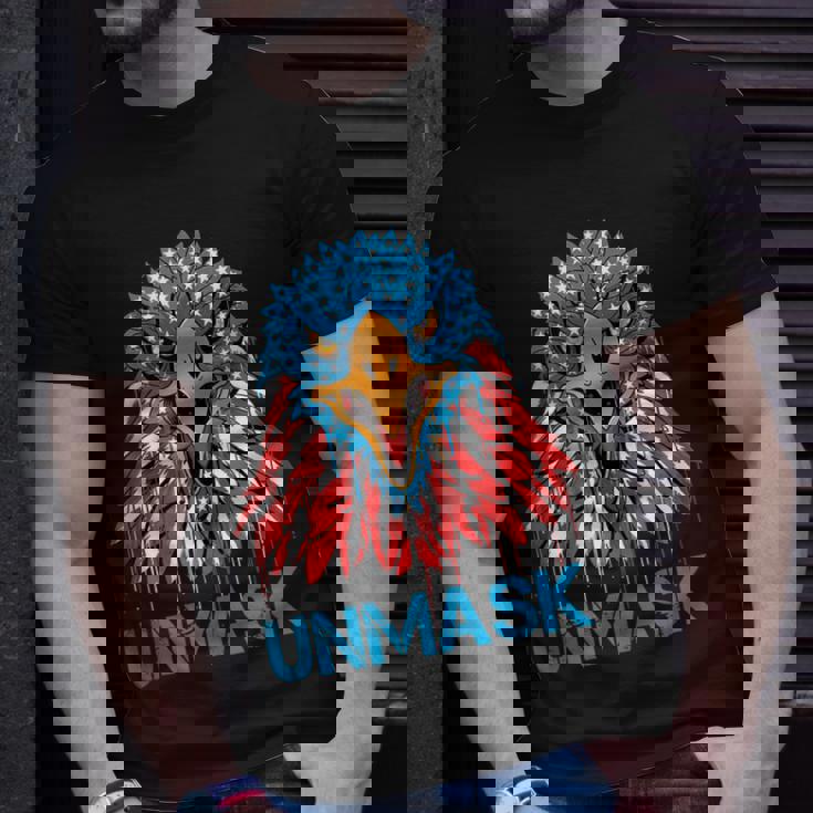 Unmask Usa 4Th Of July Eagle American No More Mask 4 Of July Unisex T-Shirt Gifts for Him