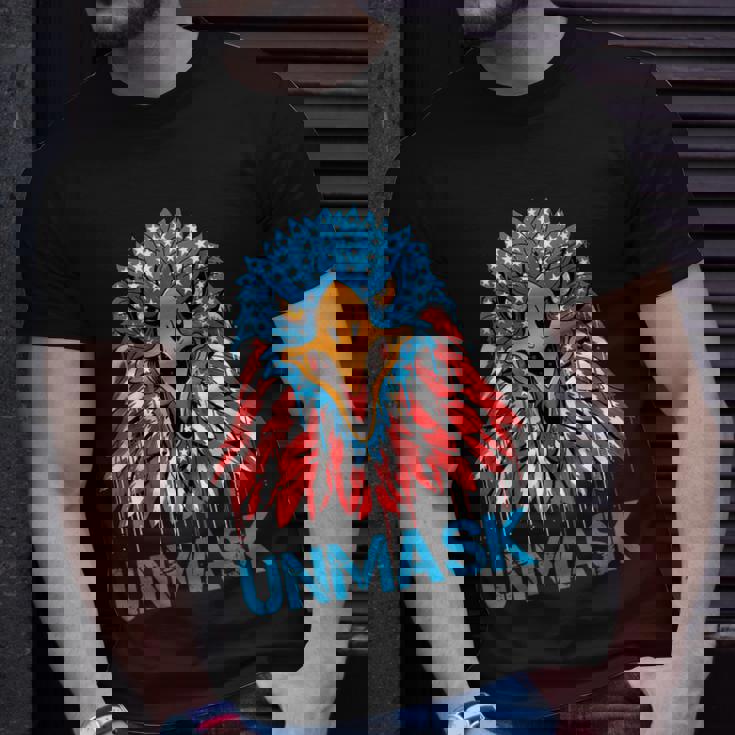 Unmask Usa 4Th Of July Eagle -On Back No More Mask 4 Of July Unisex T-Shirt Gifts for Him