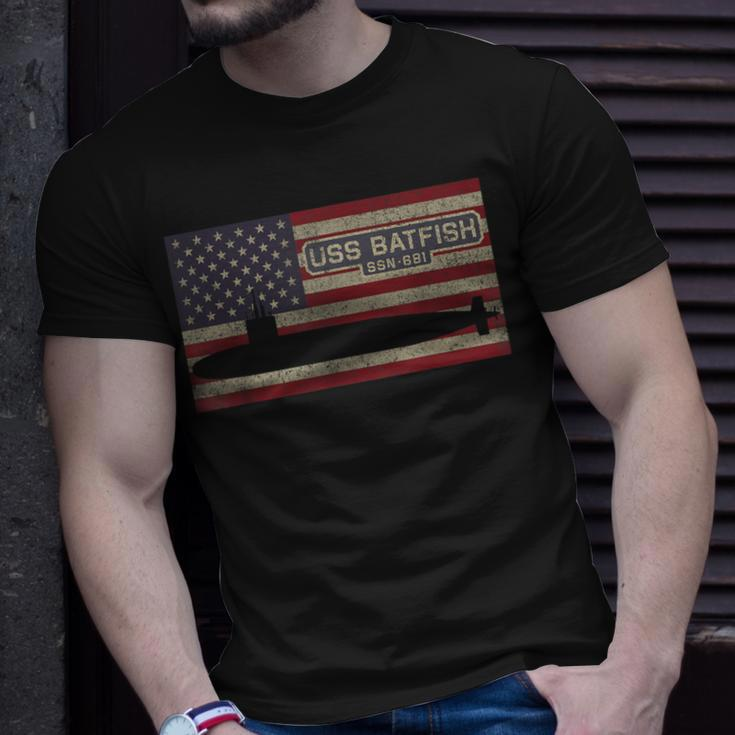Uss Batfish Ssn-681 Submarine Usa American Flag T-Shirt Gifts for Him