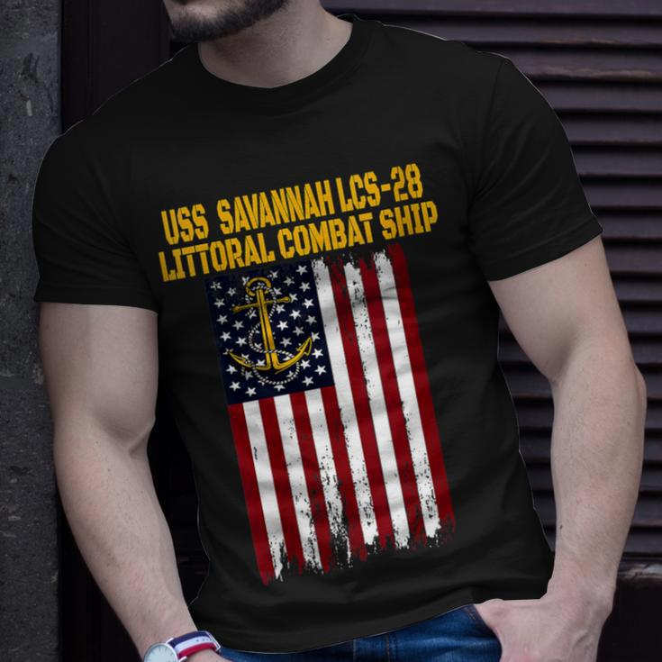 Uss Savannah Lcs-28 Littoral Combat Ship Veteran Fathers Day T-Shirt Gifts for Him