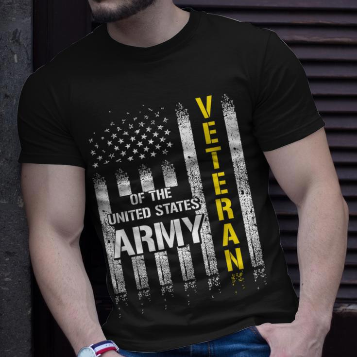 Veteran Of United States Us Army American Flag T-Shirt Gifts for Him