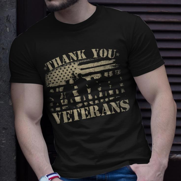 Veteran Vets Thank You Veterans Shirts Veteran Day Boots Dogtag Usa Flag 348 Veterans Unisex T-Shirt Gifts for Him