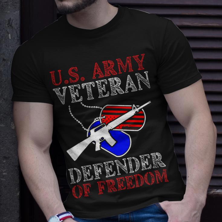 Veteran Vets Us Army Veteran Defender Of Freedom Fathers Veterans Day 5 Veterans Unisex T-Shirt Gifts for Him