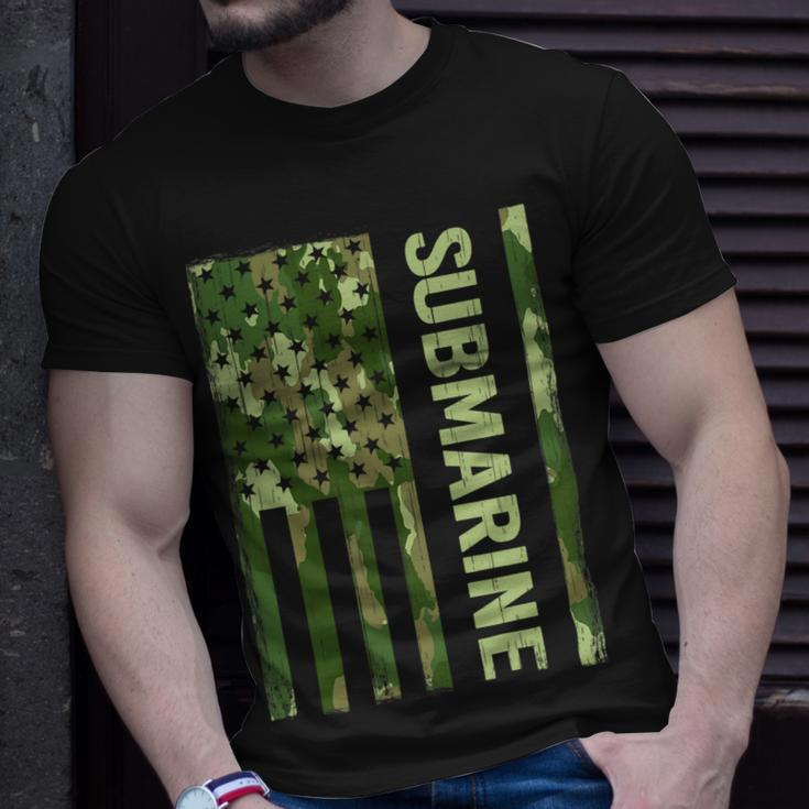 Veteran Vets Usa Flag Submarine Veteran For Men Submarine For Men Veterans Unisex T-Shirt Gifts for Him
