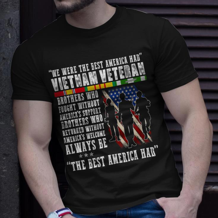 Veteran Vets Vietnam Veteran The Best America Had Proud Veterans Unisex T-Shirt Gifts for Him