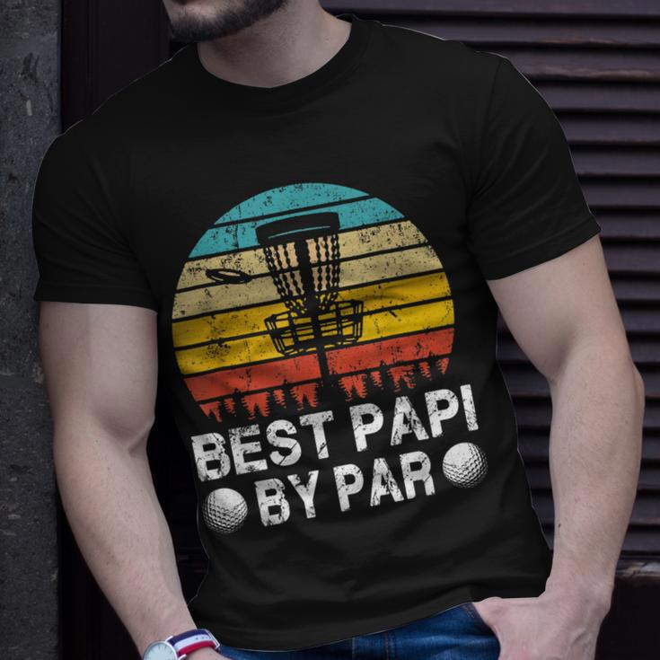 Vintage Best Papi By Par Disc Golf Golfer Fathers Day Unisex T-Shirt Gifts for Him
