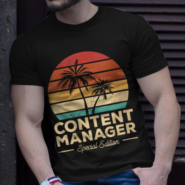 Vintage Content Manager Special Edition T-Shirt Gifts for Him