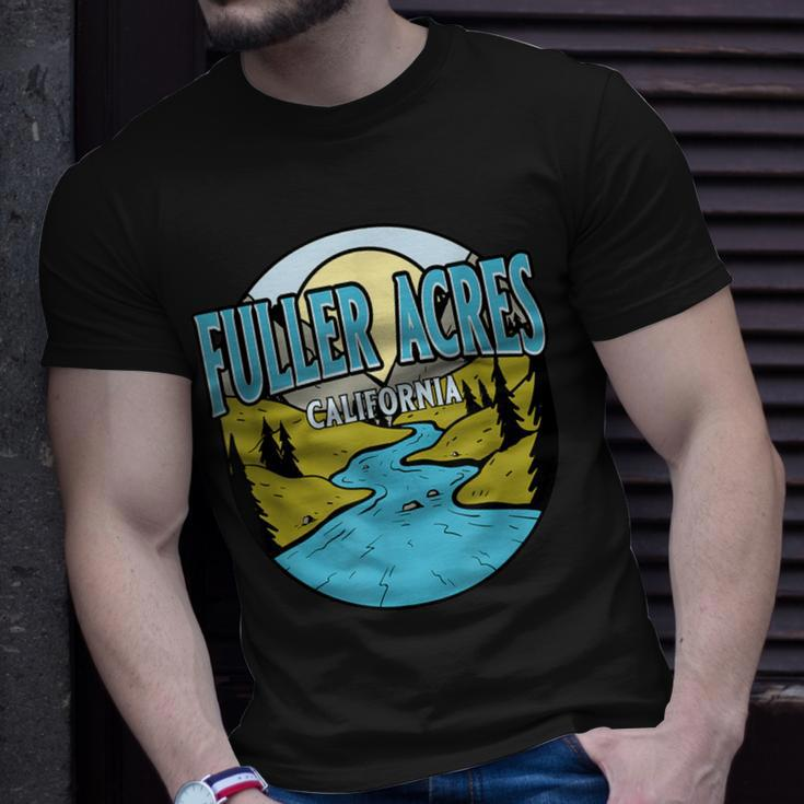 Vintage Fuller Acres California River Valley Souvenir Print T-Shirt Gifts for Him
