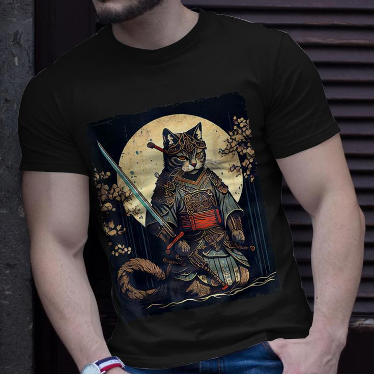 Vintage Japanese Samurai Ninja Cat Tattoo Kawaii T-Shirt Gifts for Him