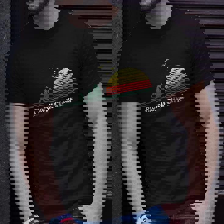 Vintage Placerville California Sunset Souvenir Print T-Shirt Gifts for Him