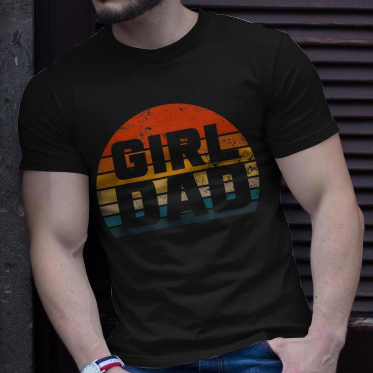 Vintage Proud Father Of Girl Dad Girl Dad For Men Unisex T-Shirt Gifts for Him