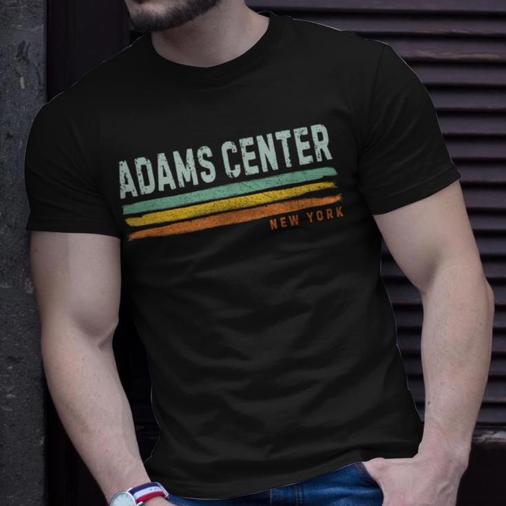 Vintage Stripes Adams Center Ny T-Shirt Gifts for Him