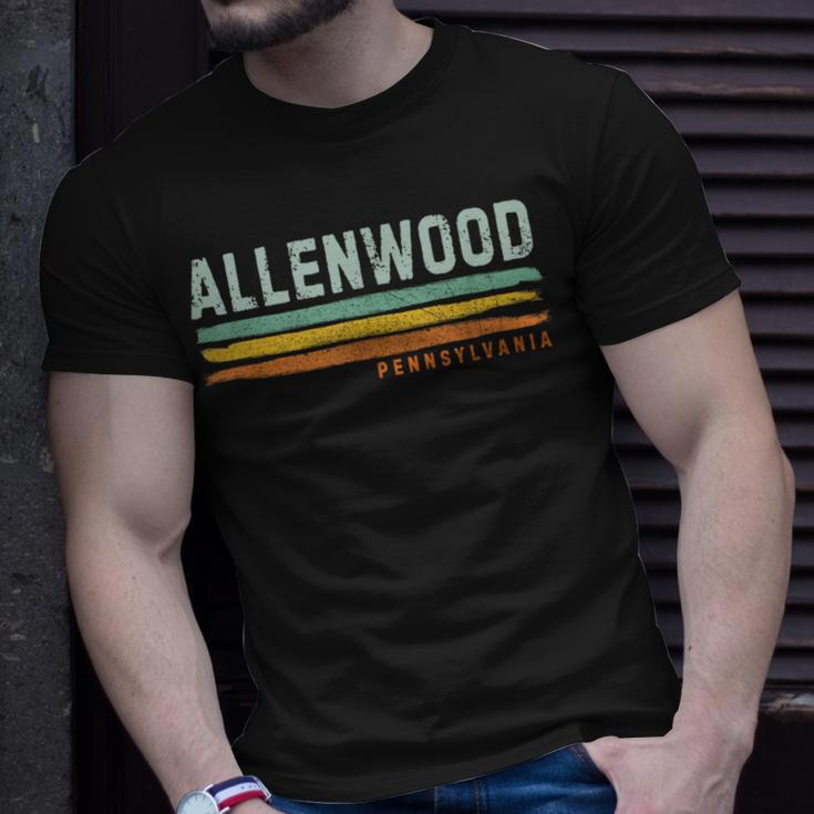 Vintage Stripes Allenwood Pa T-Shirt Gifts for Him