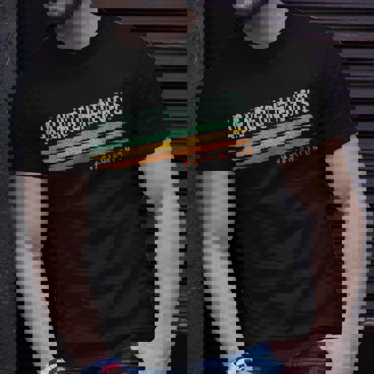 Vintage Stripes Arlington Heights Wa T-Shirt Gifts for Him