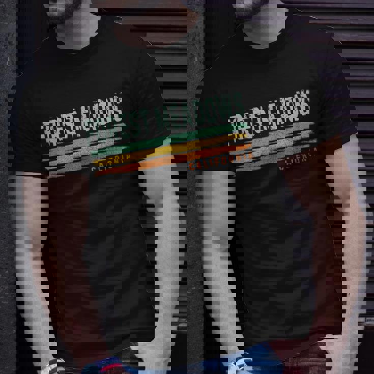 Vintage Stripes Forest Meadows Ca T-Shirt Gifts for Him