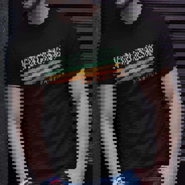 Vintage Stripes Lyford Crossing Nh T-Shirt Gifts for Him