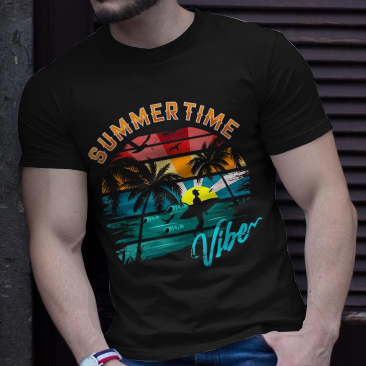 Vintage Summer Vibes Retro Summertime Design Summer Funny Gifts Unisex T-Shirt Gifts for Him