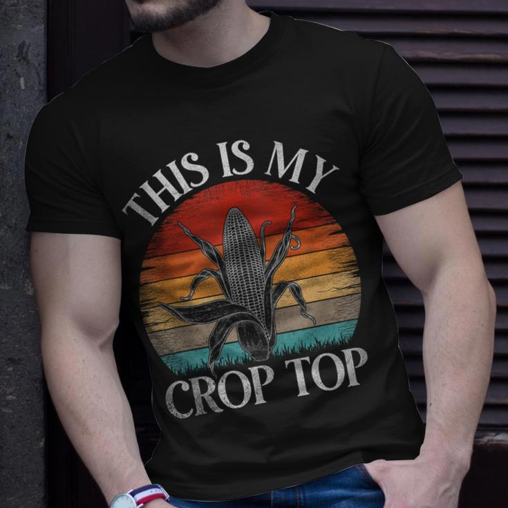 Vintage This Is My Crop Top Corn Farmer Corn Funny Gifts Unisex T-Shirt Gifts for Him