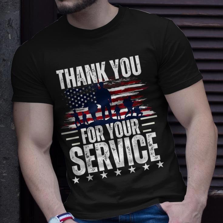 Vintage Veteran Thank You For Your Service Veteran's Day T-Shirt Gifts for Him